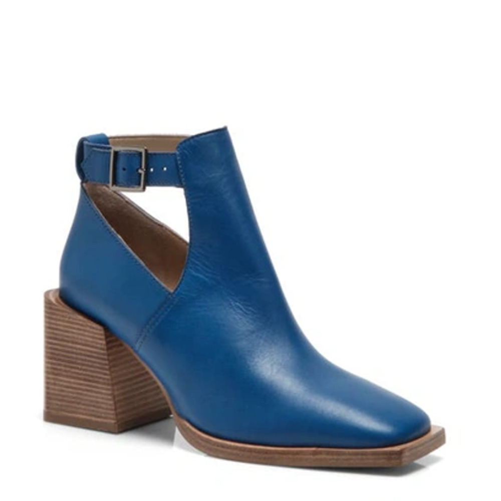 NEW Free People Brady Buckle Bootie In Out Of The Blue Size 36.5 US 6-6.5